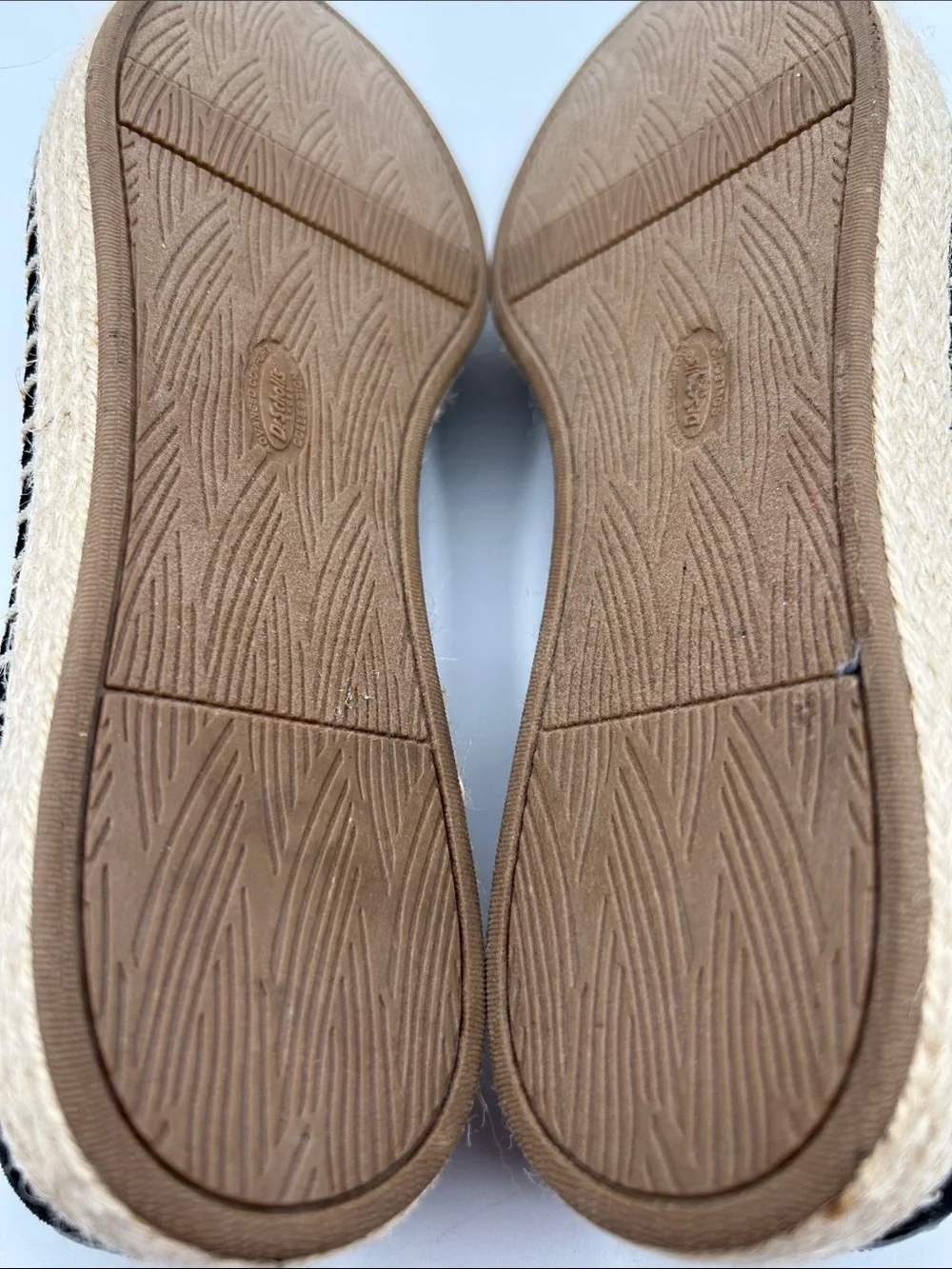 Dr. Scholl's Black Canvas Espadrille Slip-On Platform Shoes